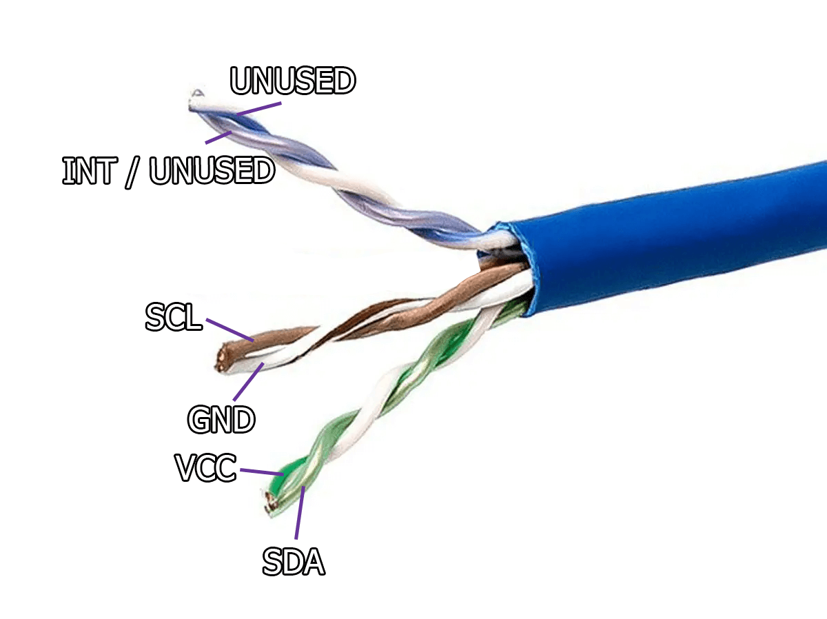 Twisted pair cable I2C layout